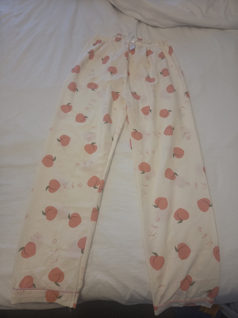 Peach Print Cream Lounge Pants